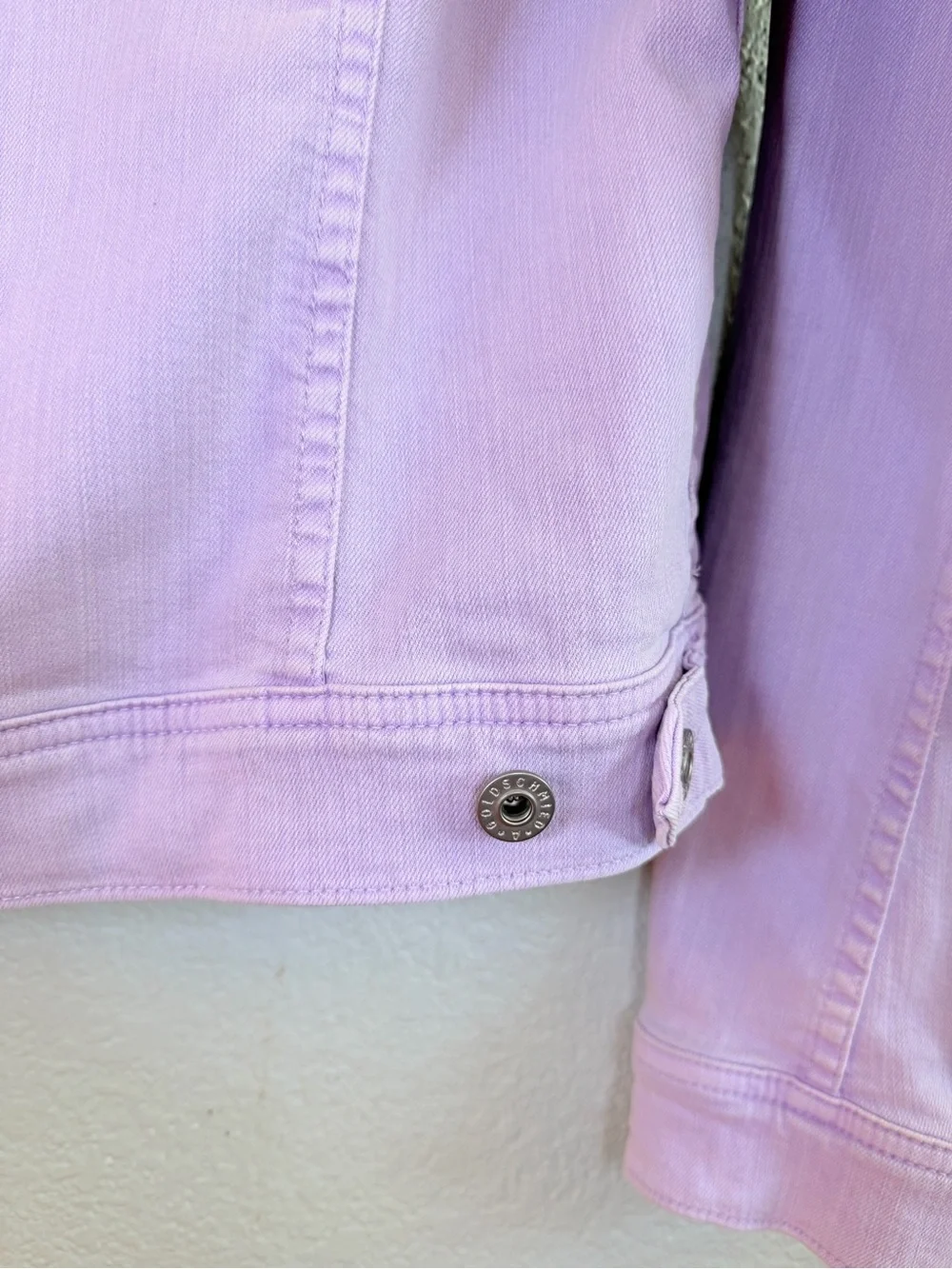 Adriano Golschmied Robyn Lavender Pastel Purple Stretch Classic Jean Jacket L